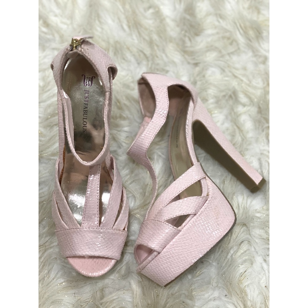 Baby pink high heels